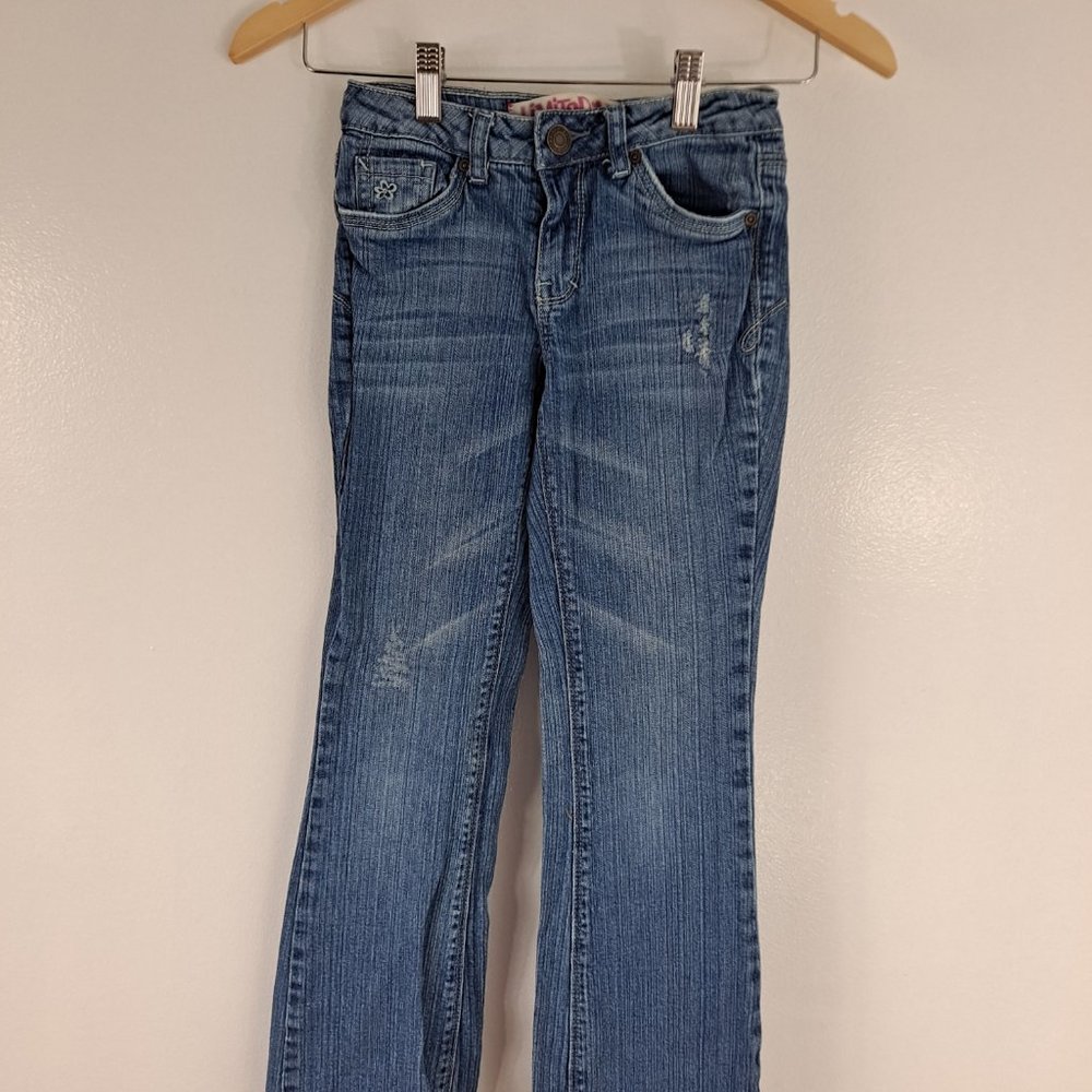 Limited Too Dark Wash Blue Jeans Kids Youth Distressed 10 Regular